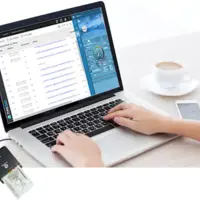 Odczyt karty przedsiębiorstwa czytnikiem USB w laptopie